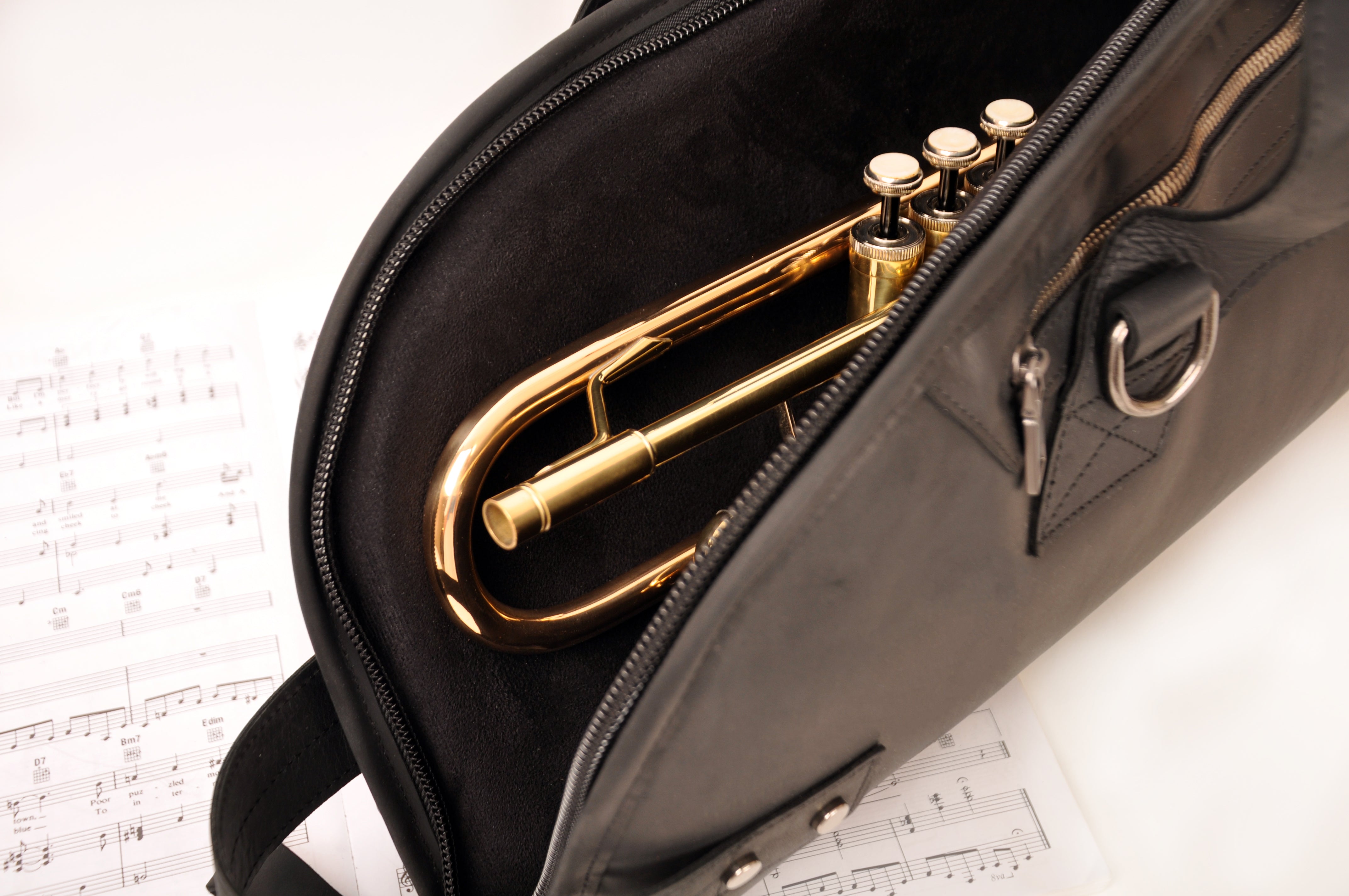 MG Leather Work - Single Trumpet Gig bag - Crazy Horse