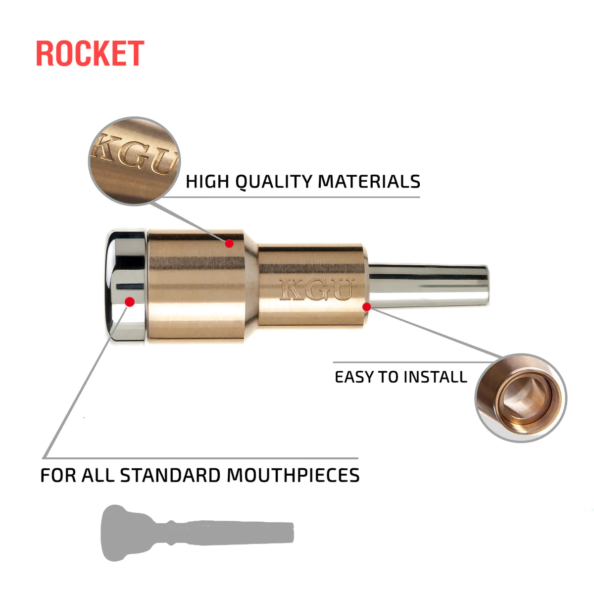 KGU Music - Rocket Trumpet mouthpiece booster