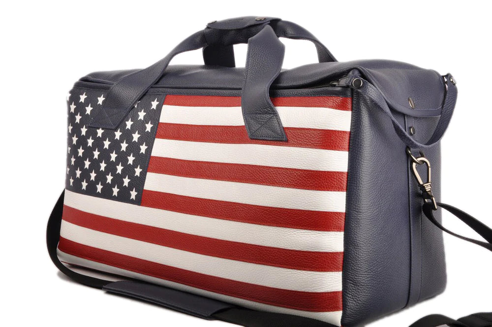 MG Leather Work - Trumpet/Flugelhorn Gig Bag Flotar Leather w/ US Flag